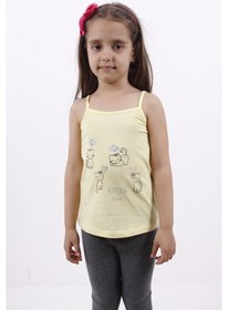 Resim Toontoy Kids Toontoy Kız Çocuk Kedi Baskılı Atlet Sarı 