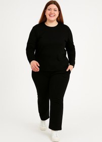 Resim FAMESTEKSTİL BÜYÜK BEDEN ESNEK EŞOFMAN TAKIMI 