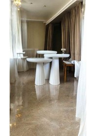 Resim Ahşap Mantar Sehpa 3 Lü Set Beyaz Renk Masif Doğal Fiskos Sehpa Zigon Takımı - Dekoratif Çiçeklik Beyaz 