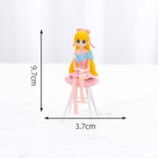 Resim ÇiçekAntalya Zarif Sarışın Kurdeleli Anime Kız Figür Araç İçi Torpido Aksesuar 1 Adet 