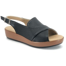 Resim Ayakdaş 5513 Kadın Düz Taban Sandalet Siyah 