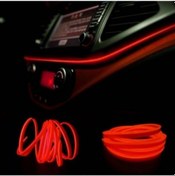 Resim Araç Araba Içi Torpido Ledi Renkli Ip Neon Ip Led 2 Metre Kırmızı N11.4791 