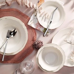 Resim Aryıldız Maria Yonca Platin 24 Parça 6 Kişilik Yemek Takımı 