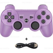Resim Sony Ps3 Denetleyici Desteği Bluetooth Playstation 3 Joystick İçin Kablosuz K Purple 
