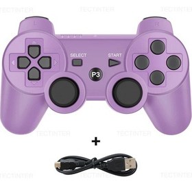 Resim Sony Ps3 Denetleyici Desteği Bluetooth Playstation 3 Joystick İçin Kablosuz K Purple 