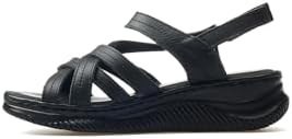 Resim Mammamia D25Ys-2855 Günlük Siyah Kadın Sandalet, SİYAH PEN, 3 