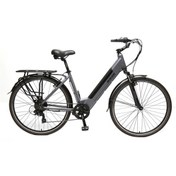 Resim Bisan Moon Elektrikli Kadın Şehir Bisikleti 47cm V 28 Jant 7 Vites Metalik Gri Siyah 