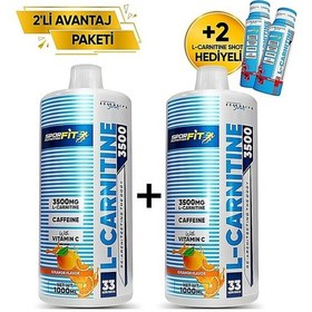 Resim Sporfit Nutrition L-carnitine 3500 Mg 1000 Ml 2 Li Avantaj Paketi 33 Servis Portakal + 2 X L-karnitin Shot Hediyeli 