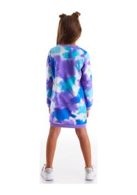 Resim Denokids Mushi Fab.Batik Kız Elbise Mavi 