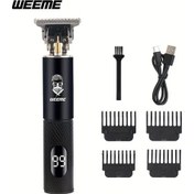 Resim Challenger Weeme Erkekler İçin 145 Saçak Lcd T Şekilli Saç Kesim Tıraş Sakal Düzeltme Makinesi Usb Şarjlı Taşınabilir 