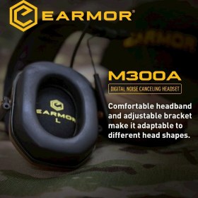 Resim Earmor M300A-IPSC Edıtıon Elektronik Atış Kulaklığı Kulak Koruması Siyah M300A-BK-IPSC 