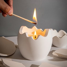 Resim 1 set Yumurta Şekilli Mum Kavanozu Silikon Kalıp Depolama Kutusu Silikon Kalıp Kapaklı Yumurta Mum Bardağı Alçı Damlama Kalıbı El Sanatları Yapım Kalıpları Dekorasyon 