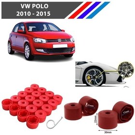Resim Otozet - Vw Polo Bijon Civata Kapağı Kırmızı Renk 20 Adetli Set 17mm 1k06011739b9 