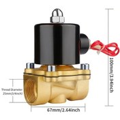 Resim Dashanshop 3/4 İn Tek Parça Pirinç Solenoid Vana Su Hava Kontrol Endüstriyel Kompakt 