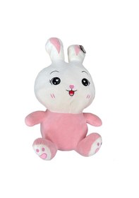 Resim Kulaklı Gülen Tavşan Uyku Arkadaşım Peluş Oyuncak 75 Cm Beyaz 
