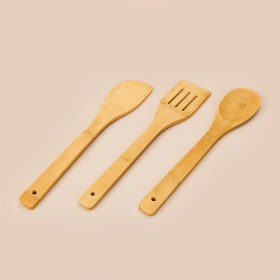 Resim Efemark 4 Parça Bambu Mutfak Seti - Açık Kahverengi - 36X26 cm + 30 cm 