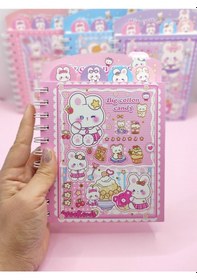 Resim Sevimli Tavşan Ayraçlı A5 Not Defteri 14x18 Cm - Pembe 