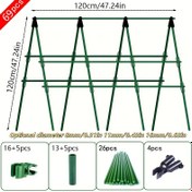 Resim 69 Parça Set, 119.99cm x 119.99cm Ağır Hizmet Tipi Tırmanan Bitki Direkleri, Kalınlaştırılmış PVC Çelik Borularlı Dayanıklı Bahçe Kafesi, Yaşlanma Karşıtı Yeniden Kullanılabilir Sebze ve Gül Destek Direkleri | Ev ve Ticari Kullanım İçin İdeal | Modern Bahçe Tasarımı | Çoklu Çapta Plastik Çerçeve 