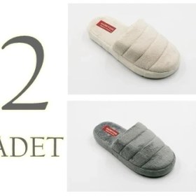 Resim Gürter 2'li Ekonomik Yumuşak Kışlık Termal Yüksek Tabanlı Kadın Ev Terliği 