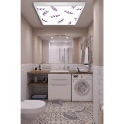 Resim Gökyüzü Panel Wc AVIZE-60 cm x 60 cm -54WATT-LED-ARMATÜR-BANYO-AYDINLATMA-DESENLI-PANEL-LED-WC-LAMBA-WC-BANYO Işık 