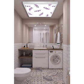 Resim Gökyüzü Panel Wc AVIZE-60 cm x 60 cm -54WATT-LED-ARMATÜR-BANYO-AYDINLATMA-DESENLI-PANEL-LED-WC-LAMBA-WC-BANYO Işık 