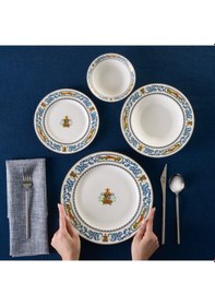 Resim Karaca Forever Bone Vase 24 Parça 6 Kişilik Yemek Takımı Renkli 