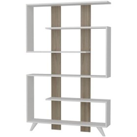 Resim Dekorister Rain Kitaplık Beyaz-Ceviz 