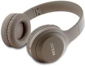 Resim Kulak Üstü Bluetooth Kulaklık Guess Lisanslı Katlanabilir Metal Klasik Logolu Kahverengi 