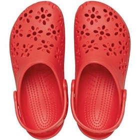 Resim Crocs Classic Floral Cut Out Clog K Çocuk Terliği 210943-6zr Kırmızı Kırmızı 
