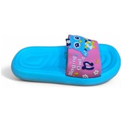 Resim Gezer Kız Çocuk Plaj Havuz Banyo Günlük Terlik Mor Renk Mavi 
