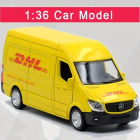 Resim MAKEDA 1:36 Ölçekli DHL Mercedes-Benz Teslimat Aracı Replikası, Rüzgar Güçlü, Hava Koşullarına Dayanıklı, Geri Çekmeli Aksiyon, Çinko Alaşımlı Model, 3-6 Yaş İçin Uygun, Oyuncak Koleksiyonu ve Erkek Çocuklar İçin Hediye 