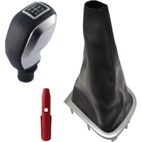 Resim Moda Renault Megane 3 Gri Çerçeve Körük ve Mat Gri Spor Vites Topuzu 