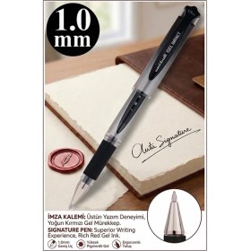 Resim Artlantis Imza Kalemi 1 Adet Uniball Gel Impact 1.0 mm Roller Pilot Kalem UM-153S Roller Uçlu Likit Mürekkepli Pilot Kalem 