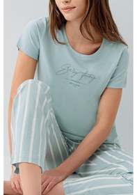 Resim Pierre Cardin Kadın Yeşil Pijama Takım Pc9150-s-v1 Yeşil 