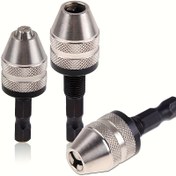 Resim 2 Adet Hızlı Değiştirme Matkap Mandren Adaptörü - Anahtarsız, Çelik, Yuvarlak Köşe, 1/4'' Altıgen Sap, Darbeli Sürücü & Tornavida Dönüşümü, Kolay Uç Değiştirme, Endüstriyel Araçlar İçin, Dayanıklı Yapı, Montaj Gerektirmez, DIY Tutkunları & Profesyoneller İçin 