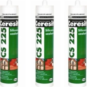 Resim Ceresit Silikon Şeffaf Cs 225 Şeffaf 280 gr 3 Adet 