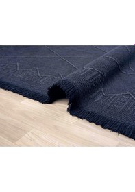 Resim Carpetrium Antique Mnc Dark Blue - Dört Tarafı Saçaklı Pamuklu Yıkanabilir Kilim 