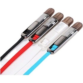 Resim Remax Ikili Yassı 1 Metre Micro Usb Apple Uyumlu iPhone Lightning Şarj Data Kablosu 