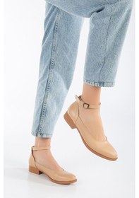 Resim Beta Kısa Topuklu Ayakkabı Kahve Ten 