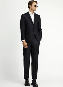 Resim Siyah 7 Drop Super Slim Fit Eksra Dar Kesim Mono Yaka Takım Elbise - 7 Drop Super Slim Fit / Siyah / 50 