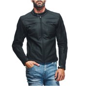 Resim Dainese Razon 2 Korumalı Deri Motosiklet Mont Black 