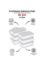 Resim Freshkeep 6 Lı 4l Şampanya Saklama Kabı - Gıda Koruma, Mikrodalga Ve Dondurucu Uyumlu Ekru 