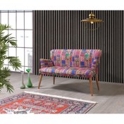 Resim mobilyabazari Mila Patchwork Çay Seti Ikili Koltuk (salon, Balkon, Ofis) 