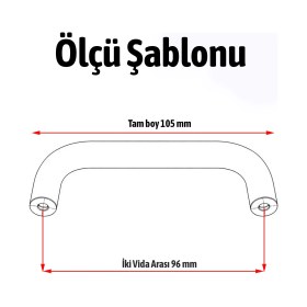 Resim Badem10 Mat Siyah Çekmece Kulp 96 mm Dolap Kulpu Modern Tasarım Mutfak Gardırop Kapak Kulbu Dayanıklı Metal 