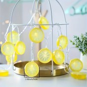 Resim Pil ile Çalışan Limon Dilimi Peri Işıkları - 10 LED, Sıcak Yanıp Sönen, Noel, Mutfak, Parti ve Ev Dekorasyonu için Uygun 