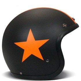 Resim Dmd Jet Retro Star Orange Açık Motosiklet Kaskı 