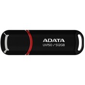 Resim Adata Uv150-512gb Usb3.2 Gen1 Black Flash Bellek 