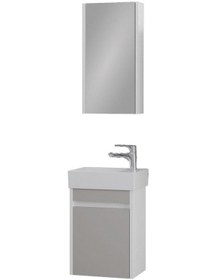 Resim Denko Natalia 40 Cm Mdf Kül Gri Banyo Dolabı Takımı Gri 