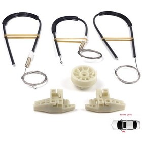 Resim Renault Megane Mk2 2002-2008 4/5 Kapı İçin Ön Sol Cam Kriko Seti 