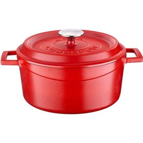 Resim Lava Döküm Demir Spring Tencere Trendy Kapak Çap 24 CM Mat 